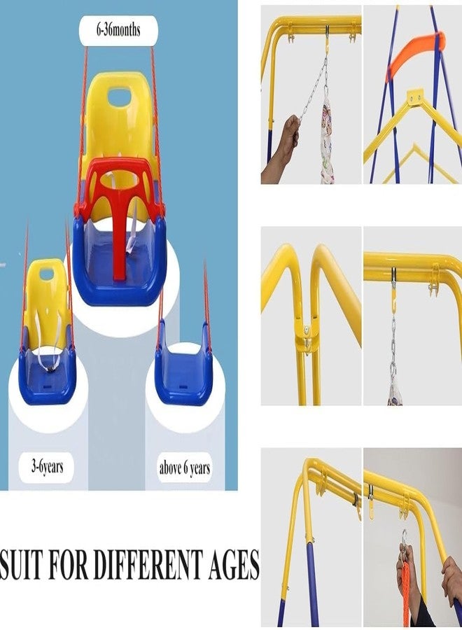LEVGRY 3-in-1 Baby Toddler Swing with 4 Sandbags, Toddler Swing for Outdoor/Indoor Backyard Play, Kids Swing Set with a Foldable Metal Stand, Easy to Assemble & Store - Image 4